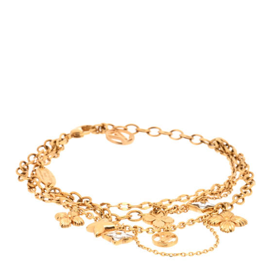 LOUIS VUITTON Blooming Strass Bracelet Gold