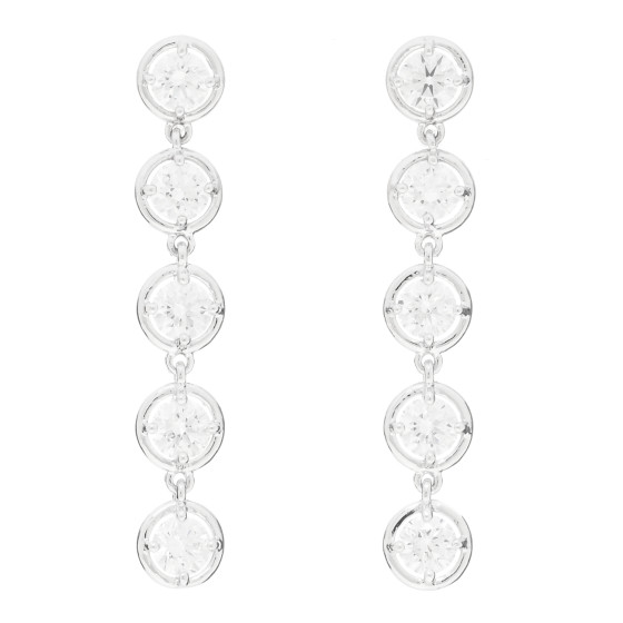 VAN CLEEF & ARPELS 18K White Gold Diamond Palmyre Earrings