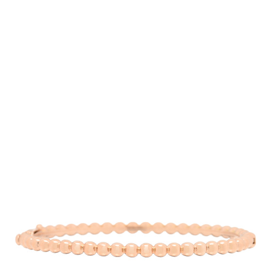 VAN CLEEF & ARPELS 18K Rose Gold Perlee Pearls of Gold Bracelet XS