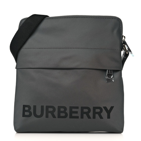 BURBERRY Nylon Neo Crossbody Bag Charcoal Grey