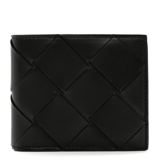BOTTEGA VENETA Nappa Maxi Intrecciato Bi-Fold Wallet Black