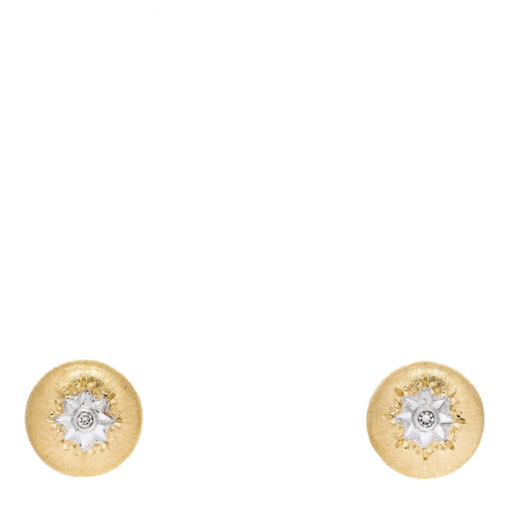 BUCCELLATI 18K Yellow White Gold Diamond Marcia Classica Earrings