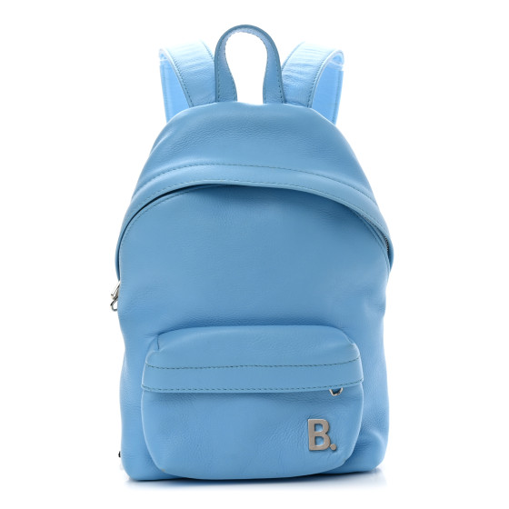 BALENCIAGA Smooth Calfskin Soft XXS Backpack Light Blue