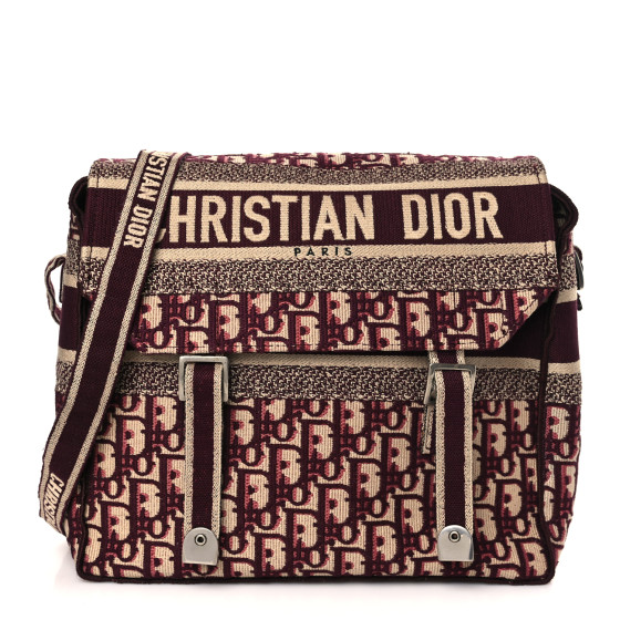 CHRISTIAN DIOR Oblique Medium Diorcamp Messenger Bordeaux
