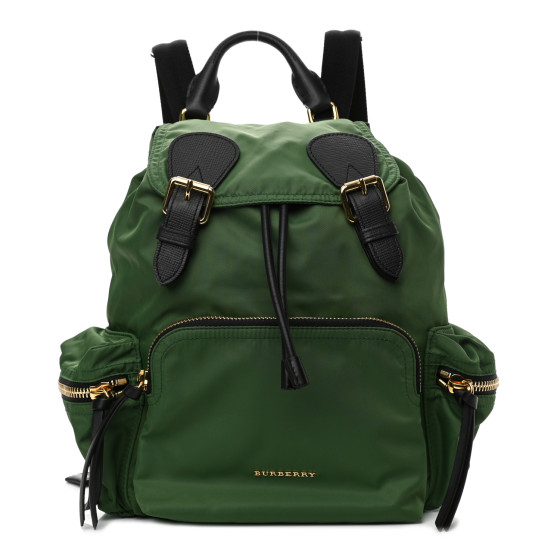 BURBERRY Nylon Medium Rucksack Backpack Green