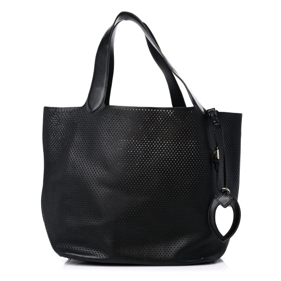 ALAIA Calfskin Perforated Bag Black
