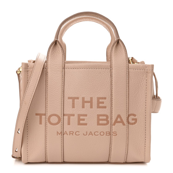 MARC JACOBS Grained Calfskin Mini The Tote Bag Rose Dust