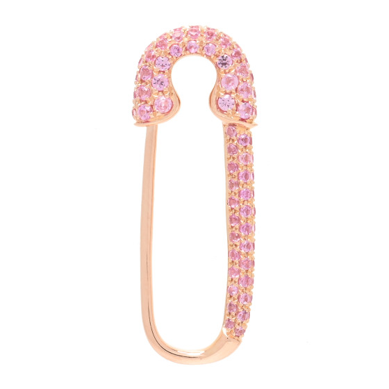 ANITA KO 18K Rose Gold Pink Sapphire Safety Pin Earring