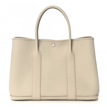 an Hermes Negonda Garden Party tote size 36 MM in the Beton (cream) color